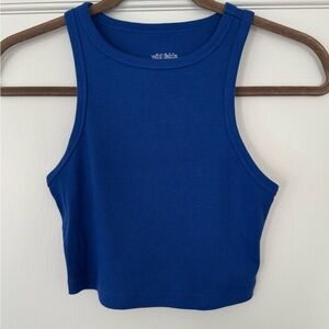 Wild Fable Royal Blue Ribbed Crop Top